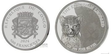 500 francs ( Leopardo europeo)