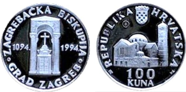 100 kuna (900 Aniversario de la Iglesia de St. Blaza)