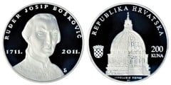 200 kuna (300 Aniversario del Nacimiento de Ruder Josip Boskovic)
