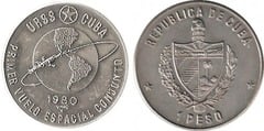 1 peso (I Vuelo Espacial Conjunto U.R.S.S - Cuba)