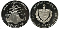 5 pesos (XIV Olímpiadas de Invierno-Sarajevo)