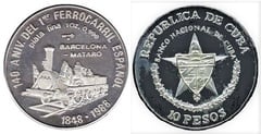 10 pesos (140 Aniversario del Primer Ferrocarril Español)