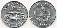1 peso (Fauna Cubana - Cocodrilo)