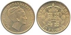 20 kroner (70 Aniversario de la Reina Margrethe II)