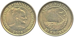 20 kroner (Barcos daneses: barco vikingo Havhingsten)