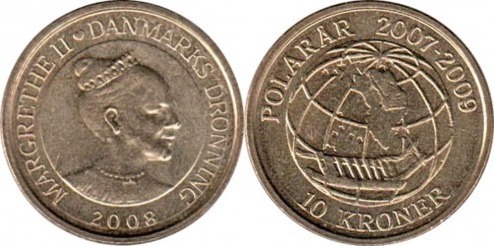 10 kroner (Año Polar Internacional - Sirius)