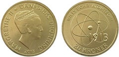 20 kroner (Científicos daneses: Niels Bohr y el modelo atómico)