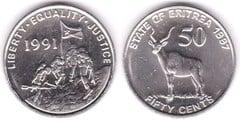 50 cents (Antílope Gran Kudú)