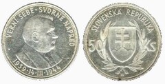 50 korún (5 Aniversario de la Republica Eslovaca)