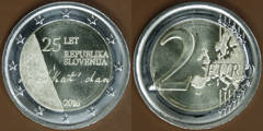 2 euro (25 Aniversario de la Independencia de la República de Eslovenia)