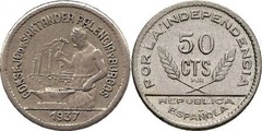 50 céntimos (Consejo de Santander, Palencia y Burgos)