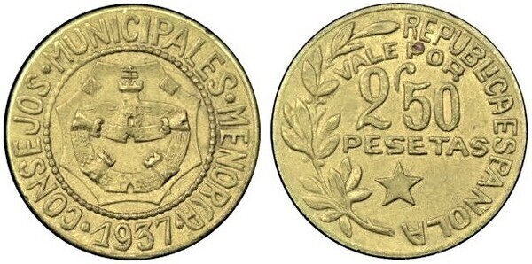 2,50 pesetas (Menorca)