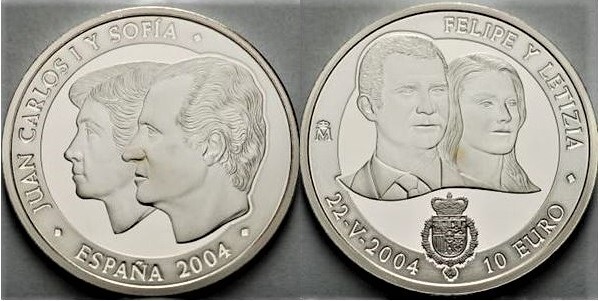 10 euro (Boda de Felipe y Letizia)