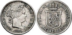 10 centimos de escudo (Isabel II)