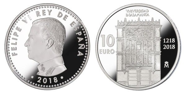 10 euro (800 Aniversario de la Universidad de Salamanca)