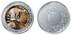 1,5 euro (Lémur de cola anillada)