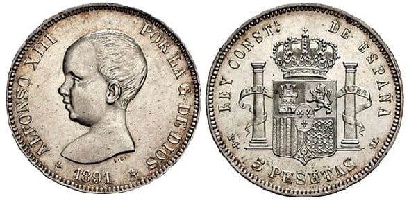 5 pesetas (Alfonso XIII)