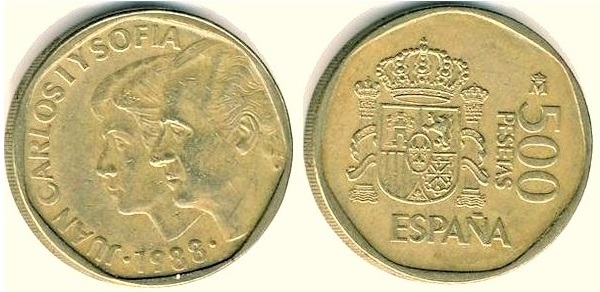 500 pesetas (Juan Carlos I y Sofia)