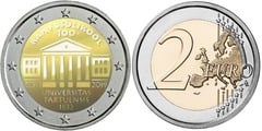 2 euro (100 Aniversario de la Fundación de la Universidad de Tartu)