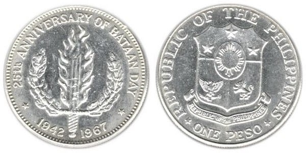 1 peso (25 Aniversario del Día de Bataan)