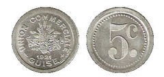 5 centimes (Departamento de Aisne-Comuna de Guisa)