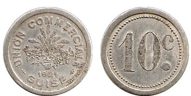 10 centimes (Departamento de Aisne-Comuna de Guisa)