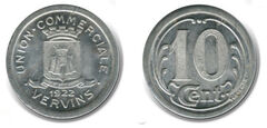 10 centimes (Departamento de Aisne-Comuna de Vervins)