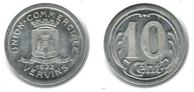 10 centimes (Departamento de Aisne-Comuna de Vervins)