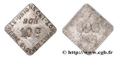 10 centimes (Departamento de Calvados-Comunas de Livarot y Saint-Pierre-sur-Dives)