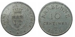 10 centimes (Departamento de Aude-Comuna de Narbona)