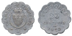 25 centimes (Departamento de Aude-Comuna de Narbona)
