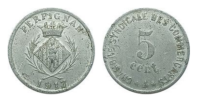 5 centimes (Departamento de Pirineos Orientales-Comuna de Perpiñán)