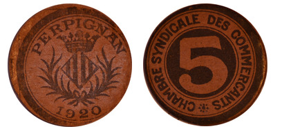 5 centimes (Departamento de Pirineos Orientales-Comuna de Perpiñán)