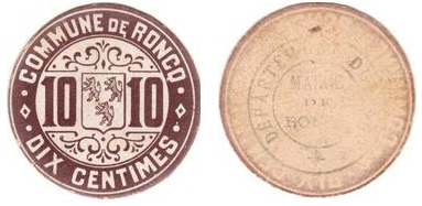 10 centimes (Departamento de Norte-	Comuna de Roncq)