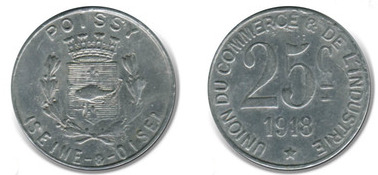 25 centimes (Departamento de Yvelines-Comuna de Poissy)