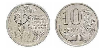 10 centimes (Departamento de Alpes Marítimos-Comuna de Niza)