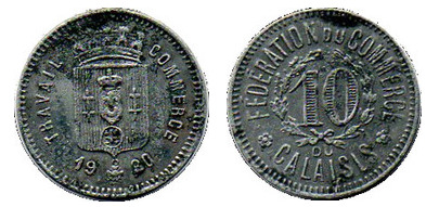 10 centimes (Departamento de Calais-Comuna de Calais)