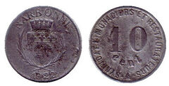 10 centimes (Fichas de cooperativa-Narbona)