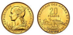 20 francs (Territorio Francés de los Afars y de los Issas)