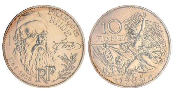 10 francs (200 Aniversario del Nacimiento de Francois Rude)