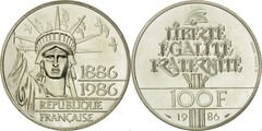 100 francs (100 Aniversario de la Estatua de la Libertad)