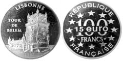 100 francs / 15 euros (Torre de Belén, Lisboa)