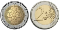 2 euro (100 Aniversario del Final de la Primera Guerra Mundial-Bleuet de Francia)