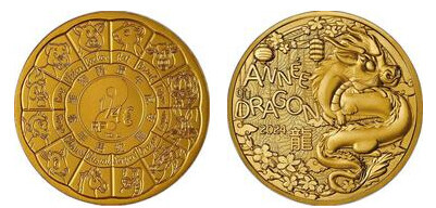 1/4 euro (Año del Dragón)
