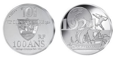 10 euro (Centenario de los JJ.OO. de Verano de París- 1924)