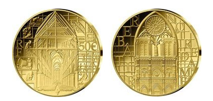 50 euro (La catedral de Notre-Dame de París reabre al público.)