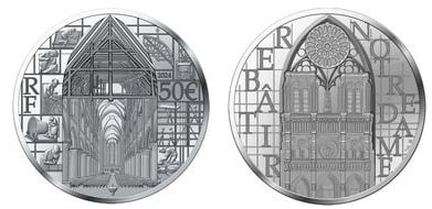 50 euro (La catedral de Notre-Dame de París reabre al público.)