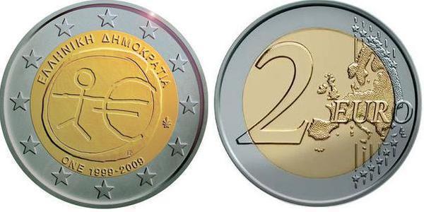 2 euro (10 Aniversario de la Unión Económica Monetaria / UEM / ONE)