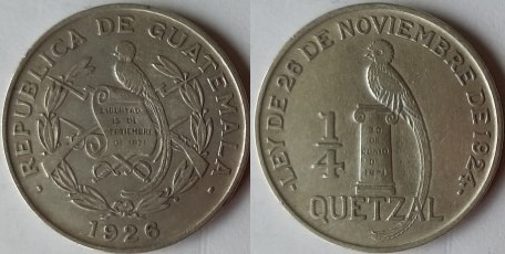 1/4 de quetzal