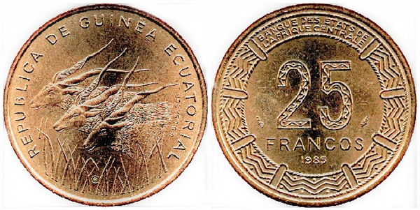 25 francos CFA